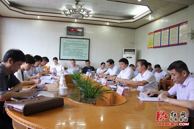 岳阳县落实市委常委会议决定事项等重点工作接受市委督查