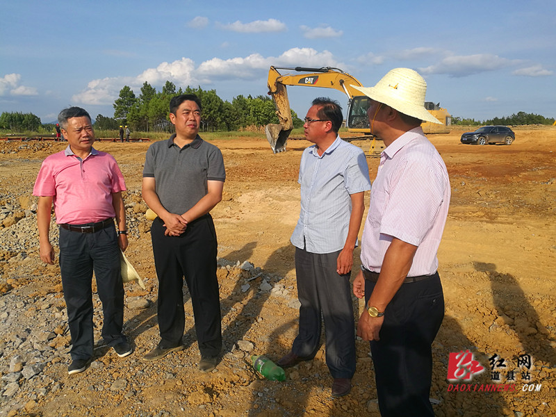 李天明调研道县城区学校建设等重点项目建设情况