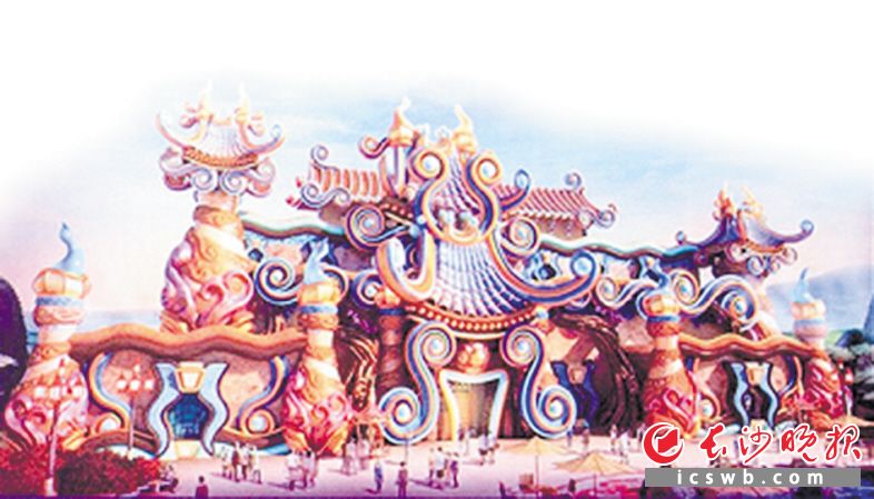 璀璨中华区的“宝莲灯”将建设室内特效剧场。 效果图