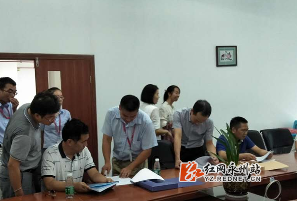 省安全生产应急管理专项执法交叉检查组对冷水滩区安监局进行交叉检查