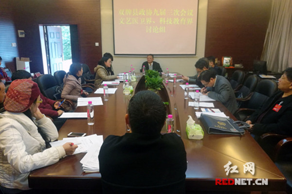 政协双牌县第九届委员会第三次会议委员进行分组讨论