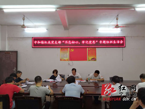 宁远县中和镇机关党支部召开专题组织生活会