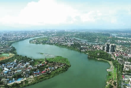资江邵阳城区段:绿色环绕生态城