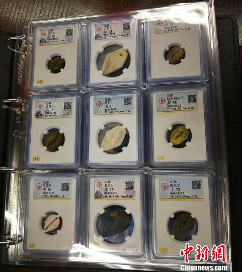 钱币展示。　杨杰英 摄