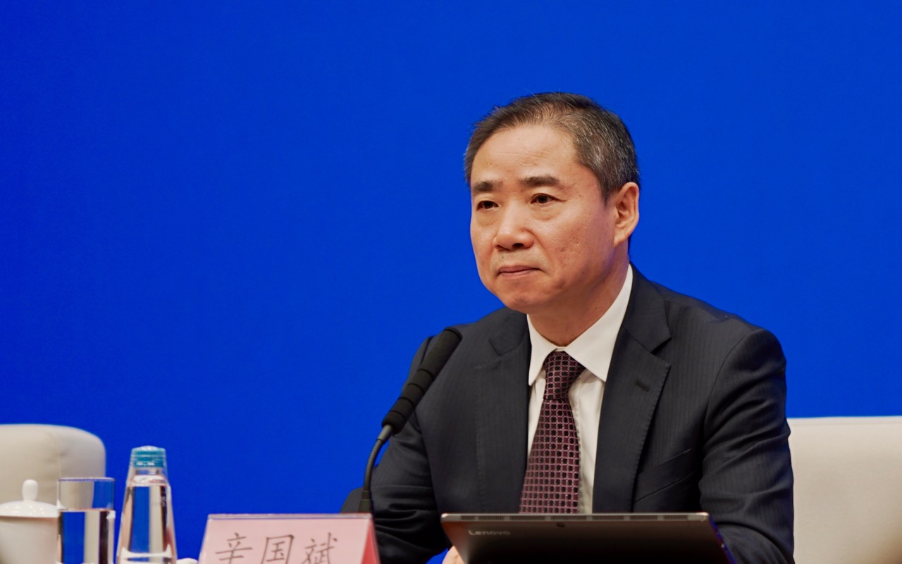 工业和信息化部副部长辛国斌 央视网记者刘亮 摄