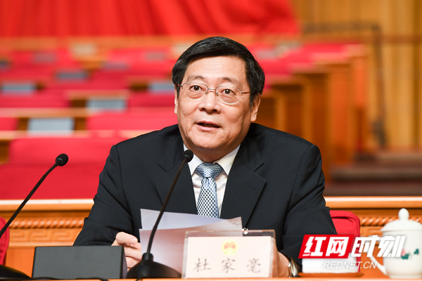 湖南省十三届人大二次会议举行预备会议 杜家