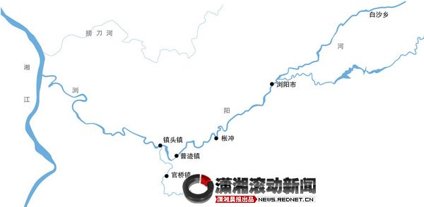 浏阳河水系图图片