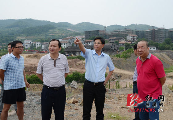 辰溪县委书记杨一中调研城建重点项目建设