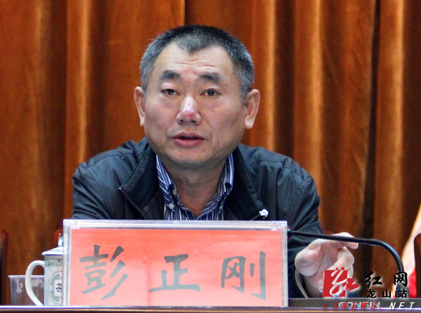 县委书记彭正刚在会上作重要讲话