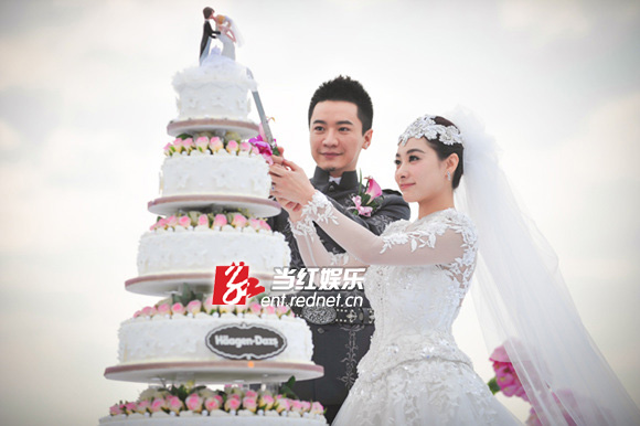 刘璇香港梦幻婚礼感动落泪 王弢重金定制玫瑰装扮游轮