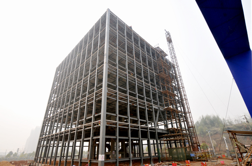 全国首栋钢网格盒式结构高层建筑湘潭经开区建成(图)
