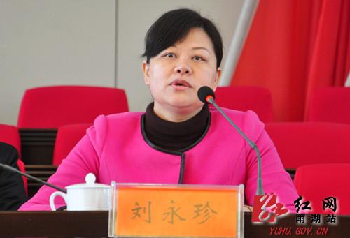 湘潭雨湖区委书记刘永珍发表动员讲话