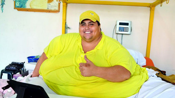 墨西哥最胖的人去世 600公斤体重曾创吉尼斯纪录(图)