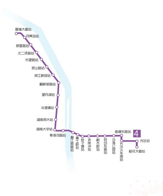长沙地铁线路图4号图片
