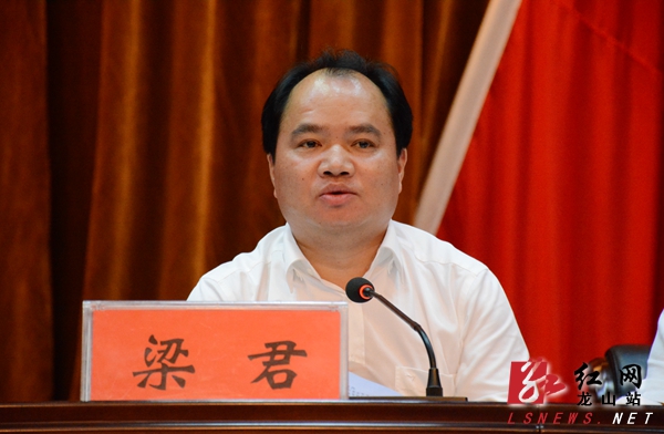 2015年龙山县委半年经济工作推进会召开