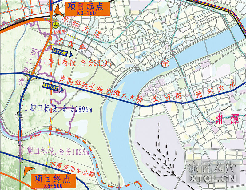 湘潭西二环三期蓝线图图片
