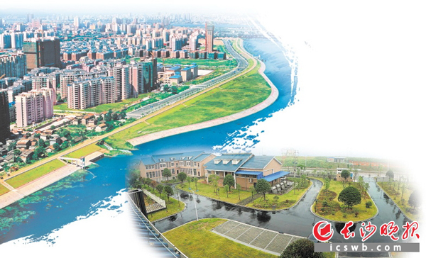 冬日的暖阳下,开福区,湘江北去,浏阳河,捞刀河,沙河,白沙河川流环绕