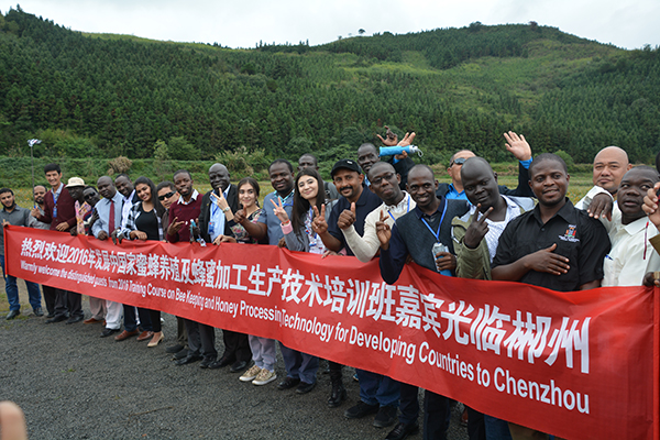 2016年发展中国家培训嘉宾来桂阳县考察蜜蜂产业