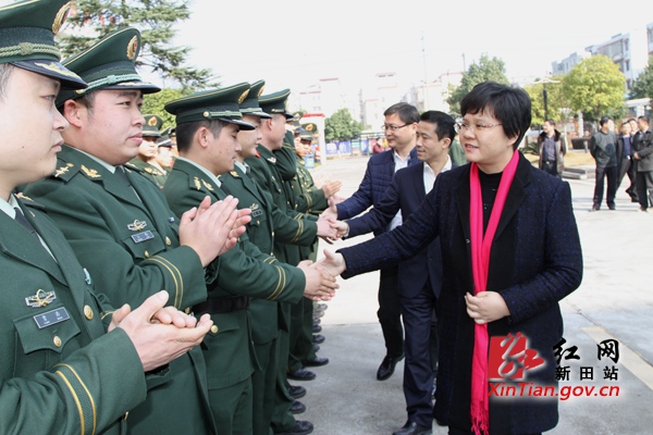 唐人傑)新春佳節將至,1月22日下午,新田縣委書記唐軍,縣委副書記,縣長