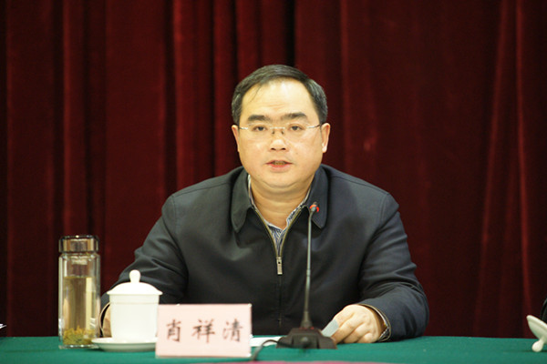 省知识产权局党组书记,局长肖祥清作工作报告.