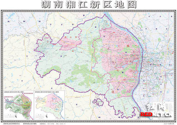 湖南湘江新区首次发布辖区地图