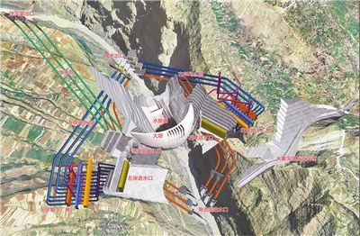白鹤滩水电站结构图图片