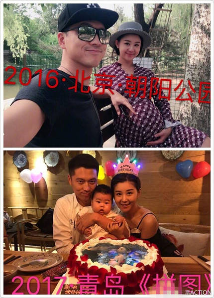 现在两人有了一个可爱儿子,一家三口满满都是幸福味道.