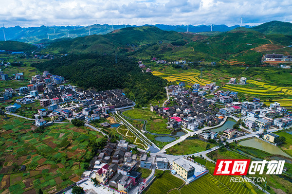 航拍桂阳县干塘村.